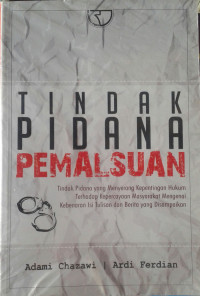 Tindak Pidana Pemalsuan